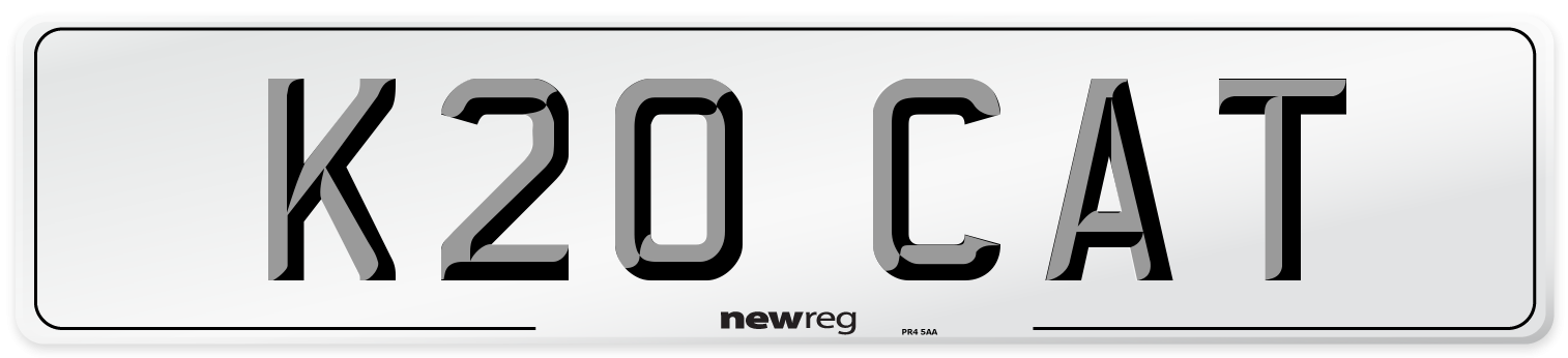 K20 CAT Number Plate from New Reg